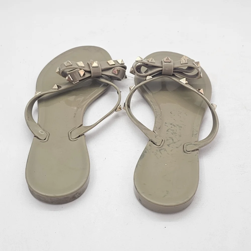 Valentino Garavani Rockstud PVC Jelly Thong Sandal Size 41 (US 10.5–11)